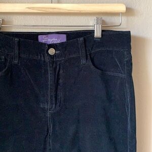 NOT YOUR DAUGHTER’S JEANS NYDJ Black Velveteen Petite Jeans